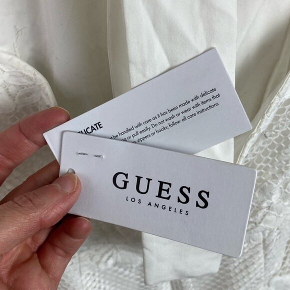 Guess Lexie Romper True White Lace Playsuit Womens Size 0 New With Tags Flaw NWT - Picture 7 of 16